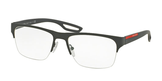 Prada Linea Rossa ACTIVE PS55FV Rectangle Eyeglasses  TIG1O1-GREY RUBBER 54-18-140 - Color Map grey
