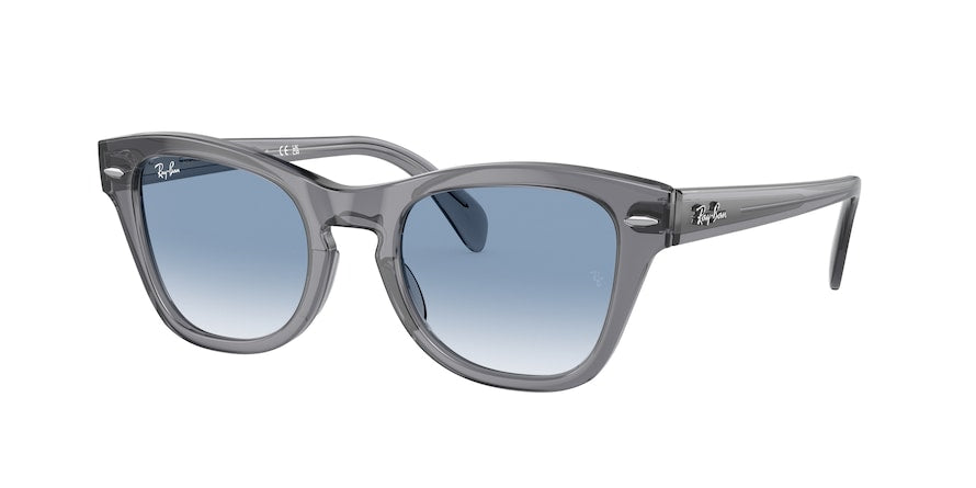 Ray-Ban RB0707SF Square Sunglasses  66413F-TRANSPARENT GREY 53-21-145 - Color Map grey