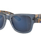 Ray-Ban MEGA WAYFARER RB0840SF Square Sunglasses  6638O4-TRANSPARENT DARK BLUE 52-21-145 - Color Map blue