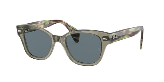 Ray-Ban RB0880SF Square Sunglasses  66353R-TRANSPARENT GREEN 53-19-145 - Color Map green