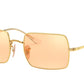 Ray-Ban RECTANGLE RB1969 Rectangle Sunglasses  001/B4-ARISTA 54-19-145 - Color Map gold