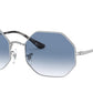 Ray-Ban OCTAGON RB1972 Rectangle Sunglasses  91493F-SILVER 54-19-145 - Color Map silver