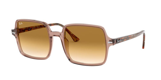 Ray-Ban SQUARE II RB1973 Square Sunglasses  128151-TRANSPARENT LIGHT BROWN 53-20-140 - Color Map light brown