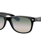 Ray-Ban NEW WAYFARER RB2132F Square Sunglasses  901/3A-BLACK 55-18-140 - Color Map black