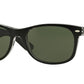 Ray-Ban NEW WAYFARER RB2132 Square Sunglasses  605258-BLACK ON TRANSPARENT 55-18-145 - Color Map clear