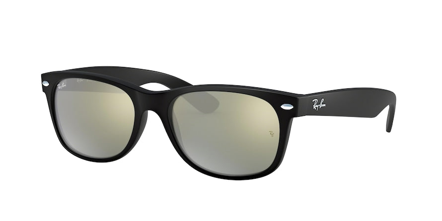 Ray-Ban NEW WAYFARER RB2132 Square Sunglasses  622/30-RUBBER BLACK 55-18-145 - Color Map black