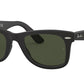 Ray-Ban WAYFARER RB2140F Square Sunglasses  901S-MATTE BLACK 52-22-150 - Color Map black