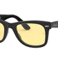 Ray-Ban WAYFARER RB2140F Square Sunglasses  901/R6-BLACK 52-22-150 - Color Map black