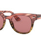 Ray-Ban METEOR RB2168 Square Sunglasses  1253U0-PINK GRADIENT BEIGE STRIPED 50-20-150 - Color Map pink