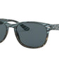 Ray-Ban RB2184 Square Sunglasses  1252R5-BLU GRADIENT GREY STRIPED 57-18-145 - Color Map blue