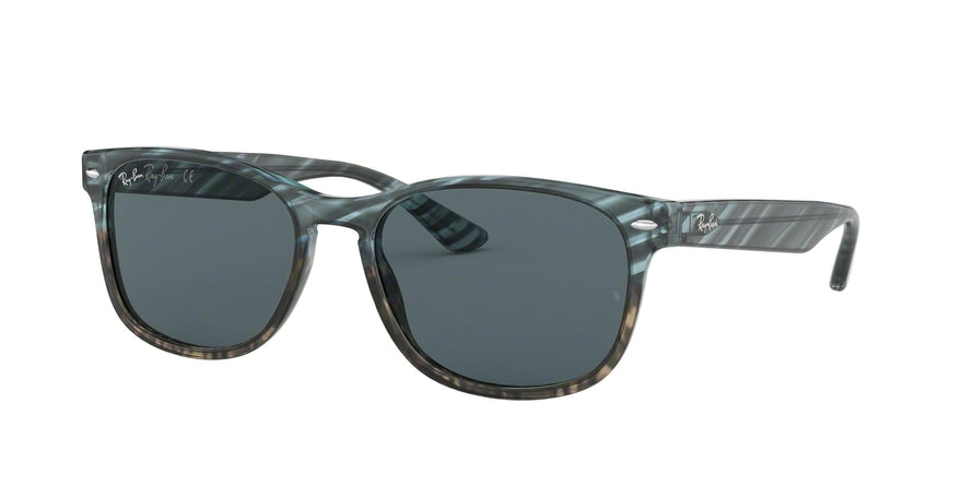 Ray-Ban RB2184 Square Sunglasses  1252R5-BLU GRADIENT GREY STRIPED 57-18-145 - Color Map blue