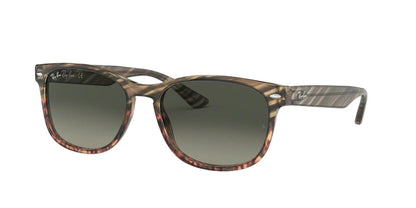 Ray-Ban RB2184 Square Sunglasses  125471-GREY GRADIENT BROWN STRIPED 57-18-145 - Color Map grey