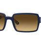 Ray-Ban BENJI RB2189 Rectangle Sunglasses  132085-BLUE ON STRIPES ORANGE/BLUE 52-20-145 - Color Map blue