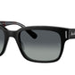Ray-Ban JEFFREY RB2190 Square Sunglasses  13183A-BLACK ON CHEVRON GREY/BURGUNDY 55-20-145 - Color Map black