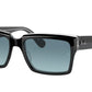 Ray-Ban INVERNESS RB2191 Pillow Sunglasses  12943M-BLACK ON TRANSPARENT 54-18-145 - Color Map black