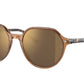 Ray-Ban THALIA RB2195 Square Sunglasses  663693-TRANSPARENT BROWN 55-18-145 - Color Map brown