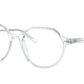 Ray-Ban THALIA RB2195 Square Sunglasses  912/GG-TRASPARENT 53-18-145 - Color Map clear