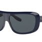 Ray-Ban BLAIR RB2196 Pillow Sunglasses  1321R5-BLUE 64-13-140 - Color Map blue