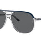 Ray-Ban BILL RB2198 Square Sunglasses  1341B1-BLUE ON TRANSPARENT 60-14-145 - Color Map blue