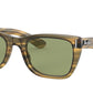 Ray-Ban CARIBBEAN RB2248 Rectangle Sunglasses  13134E-STRIPED YELLOW 52-22-145 - Color Map yellow