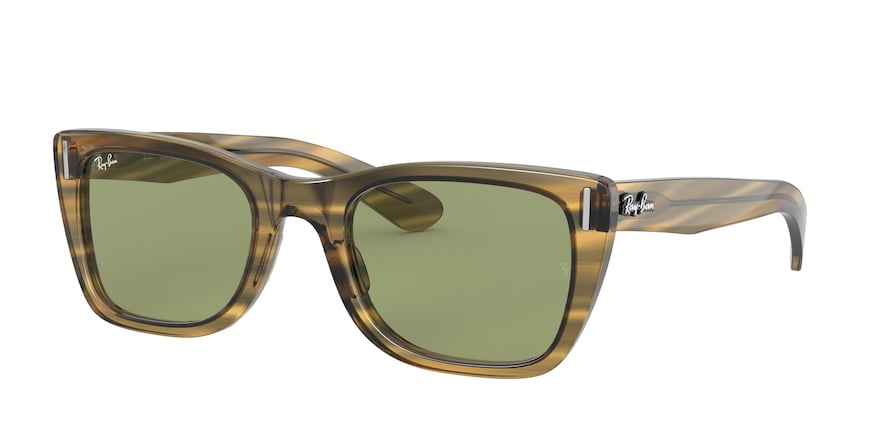 Ray-Ban CARIBBEAN RB2248 Rectangle Sunglasses  13134E-STRIPED YELLOW 52-22-145 - Color Map yellow
