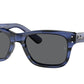 Ray-Ban MR BURBANK RB2283 Rectangle Sunglasses  1339B1-STRIPED BLUE 55-20-145 - Color Map blue