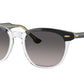 Ray-Ban HAWKEYE RB2298F Square Sunglasses  1294M3-BLACK ON TRANSPARENT 54-21-145 - Color Map black