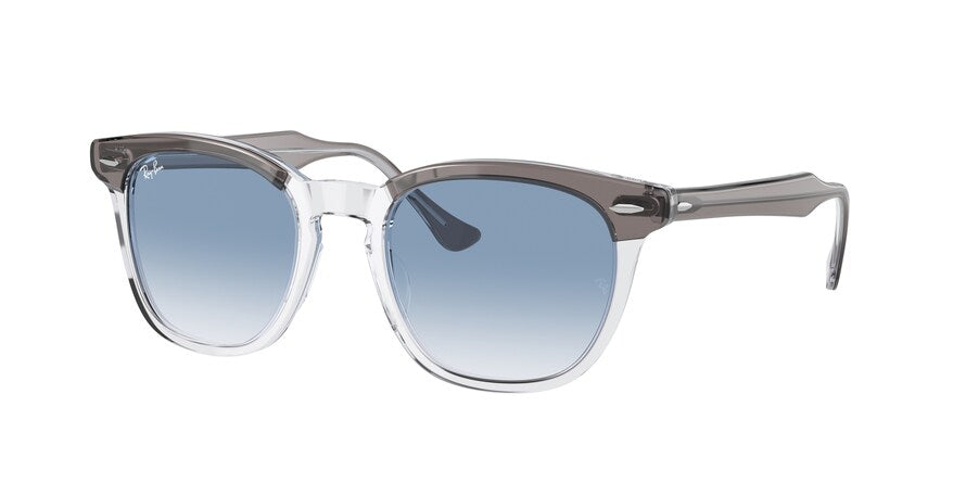 Ray-Ban HAWKEYE RB2298F Square Sunglasses  13553F-GREY ON TRANSPARENT 54-21-145 - Color Map grey