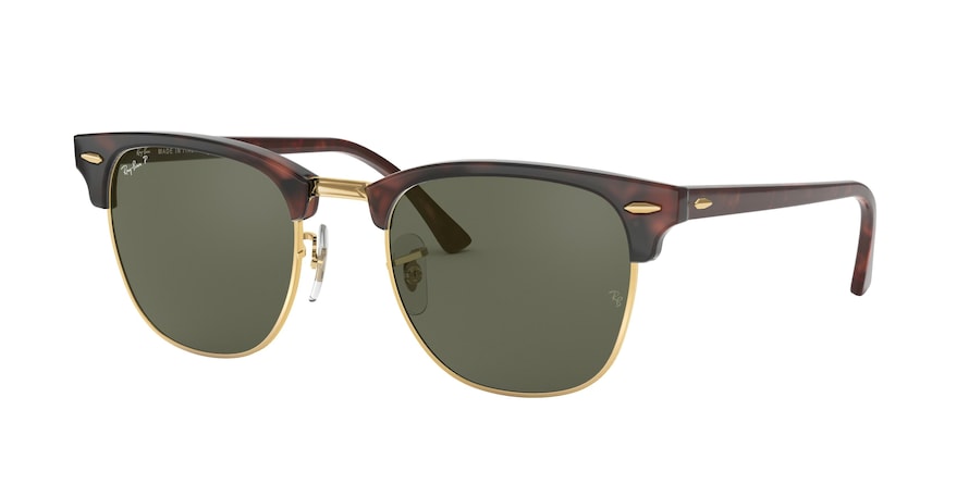 Ray-Ban CLUBMASTER RB3016F Square Sunglasses  990/58-RED HAVANA 55-19-145 - Color Map havana