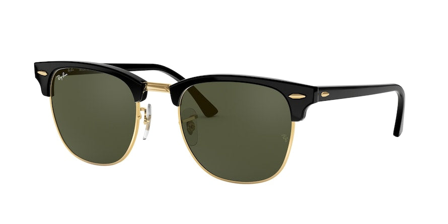 Ray-Ban CLUBMASTER RB3016F Square Sunglasses  W0365-BLACK ON ARISTA 55-19-145 - Color Map black