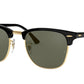 Ray-Ban CLUBMASTER RB3016 Square Sunglasses  901/58-BLACK 51-21-145 - Color Map black