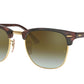 Ray-Ban CLUBMASTER RB3016 Square Sunglasses  990/9J-RED HAVANA 51-21-145 - Color Map havana