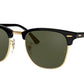 Ray-Ban CLUBMASTER RB3016 Square Sunglasses  W0365-BLACK ON ARISTA 51-21-145 - Color Map black