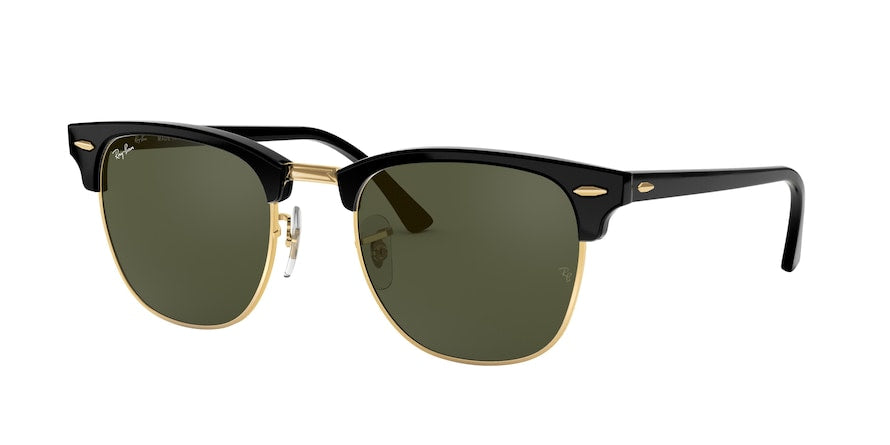 Ray-Ban CLUBMASTER RB3016 Square Sunglasses  W0365-BLACK ON ARISTA 51-21-145 - Color Map black