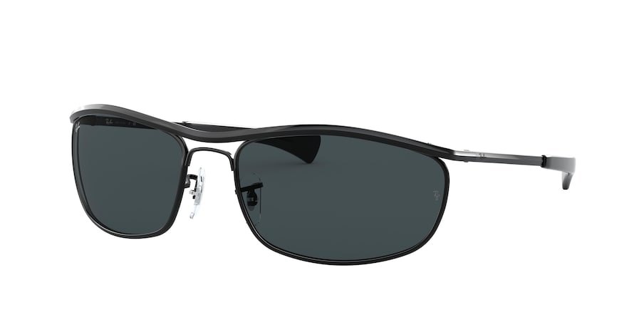 Ray-Ban OLYMPIAN I DELUXE RB3119M Oval Sunglasses  002/R5-BLACK 62-18-125 - Color Map black