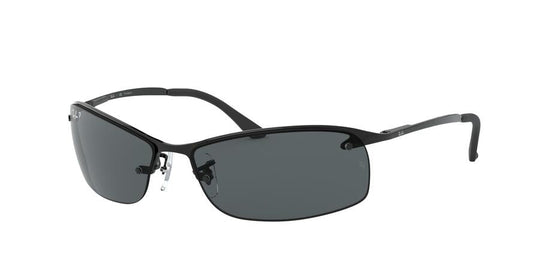 Ray-Ban RB3183 Rectangle Sunglasses  002/81-BLACK 63-15-125 - Color Map black