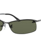 Ray-Ban RB3183 Rectangle Sunglasses  004/9A-GUNMETAL 63-15-125 - Color Map gunmetal