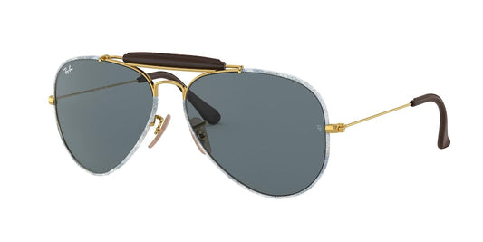 Ray-Ban AVIATOR CRAFT RB3422Q Pilot Sunglasses  9193R5-BLUE JEANS ON ARISTA 58-14-135 - Color Map blue