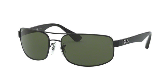 Ray-Ban RB3445 Rectangle Sunglasses  002/58-BLACK 64-17-130 - Color Map black