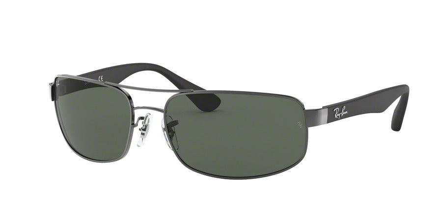 Ray-Ban RB3445 Rectangle Sunglasses  004-GUNMETAL 61-17-130 - Color Map gunmetal