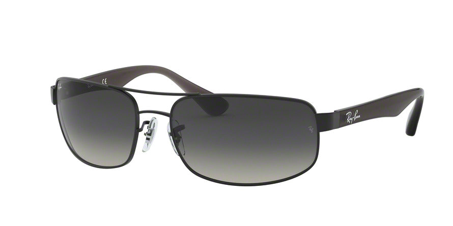 Ray-Ban RB3445 Rectangle Sunglasses  006/11-MATTE BLACK 61-17-130 - Color Map black