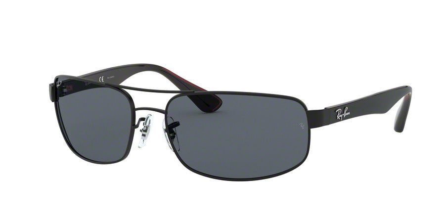 Ray-Ban RB3445 Rectangle Sunglasses  006/P2-MATTE BLACK 64-17-130 - Color Map black