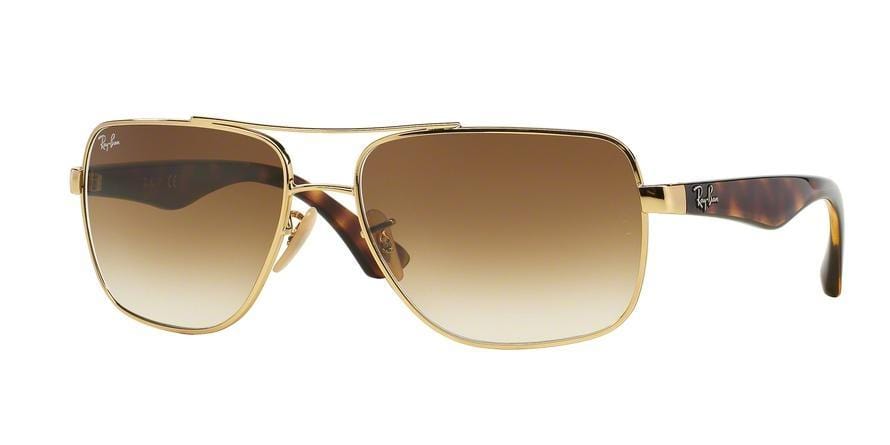 Ray-Ban RB3483 RB3483 Square Sunglasses  001/51-ARISTA 60-16-140 - Color Map gold