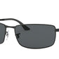 Ray-Ban RB3498 Rectangle Sunglasses  006/81-MATTE BLACK 64-17-135 - Color Map black