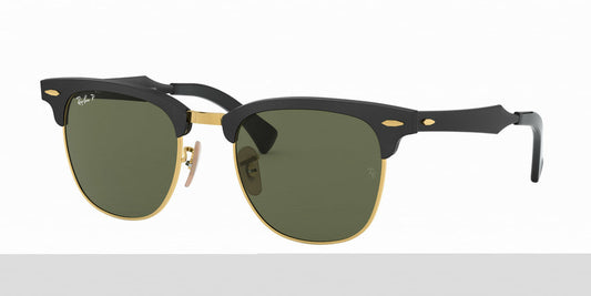 Ray-Ban CLUBMASTER ALUMINUM RB3507 Square Sunglasses  136/N5-BLACK ON ARISTA 51-21-145 - Color Map black