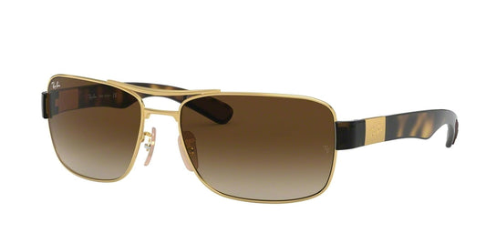 Ray-Ban RB3522 Square Sunglasses  001/13-ARISTA 64-17-135 - Color Map gold