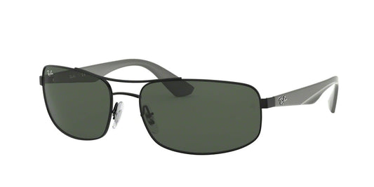 Ray-Ban RB3527 Rectangle Sunglasses  006/71-MATTE BLACK 61-17-135 - Color Map black