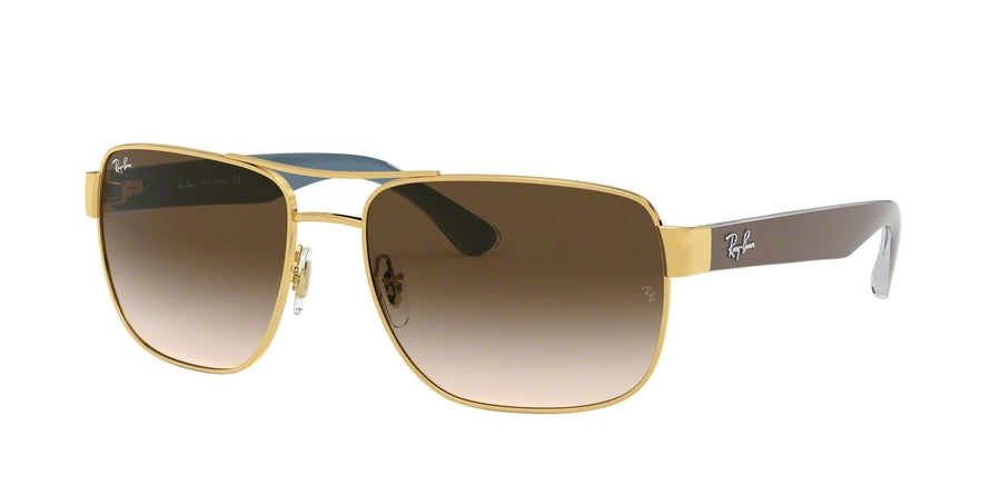 Ray-Ban RB3530 Square Sunglasses  001/13-ARISTA 58-17-140 - Color Map gold