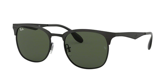 Ray-Ban RB3538 Square Sunglasses  186/71-MATTE BLACK ON BLACK 53-19-145 - Color Map black