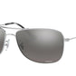 Ray-Ban RB3543 Square Sunglasses  003/5J-SILVER 59-16-140 - Color Map silver